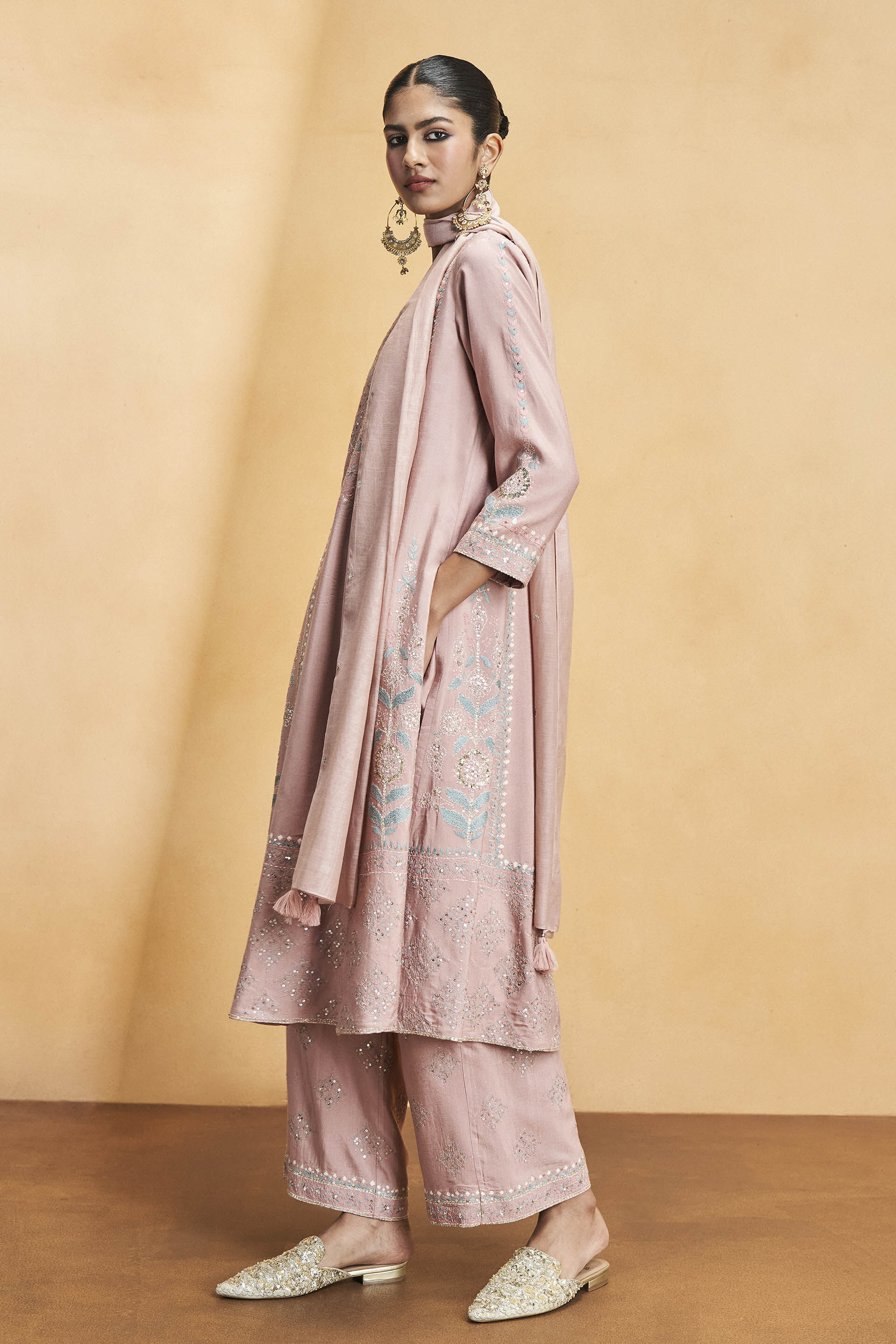 Abhisoka Suit Set - Old Rose